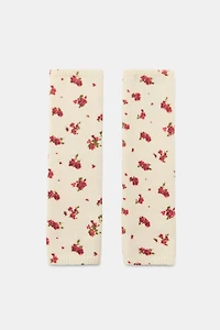 MITAINES EN MAILLE À IMPRIMÉ FLEURS