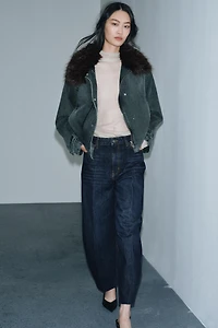 ZW COLLECTION DENIM BOMBER JACKET