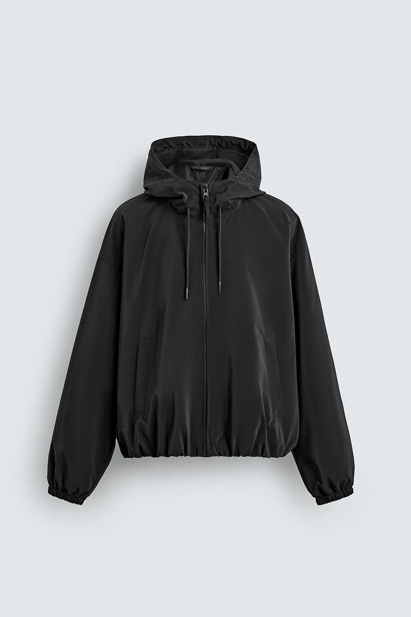 LIGHTWEIGHT HOODED TECHNICAL JACKET
