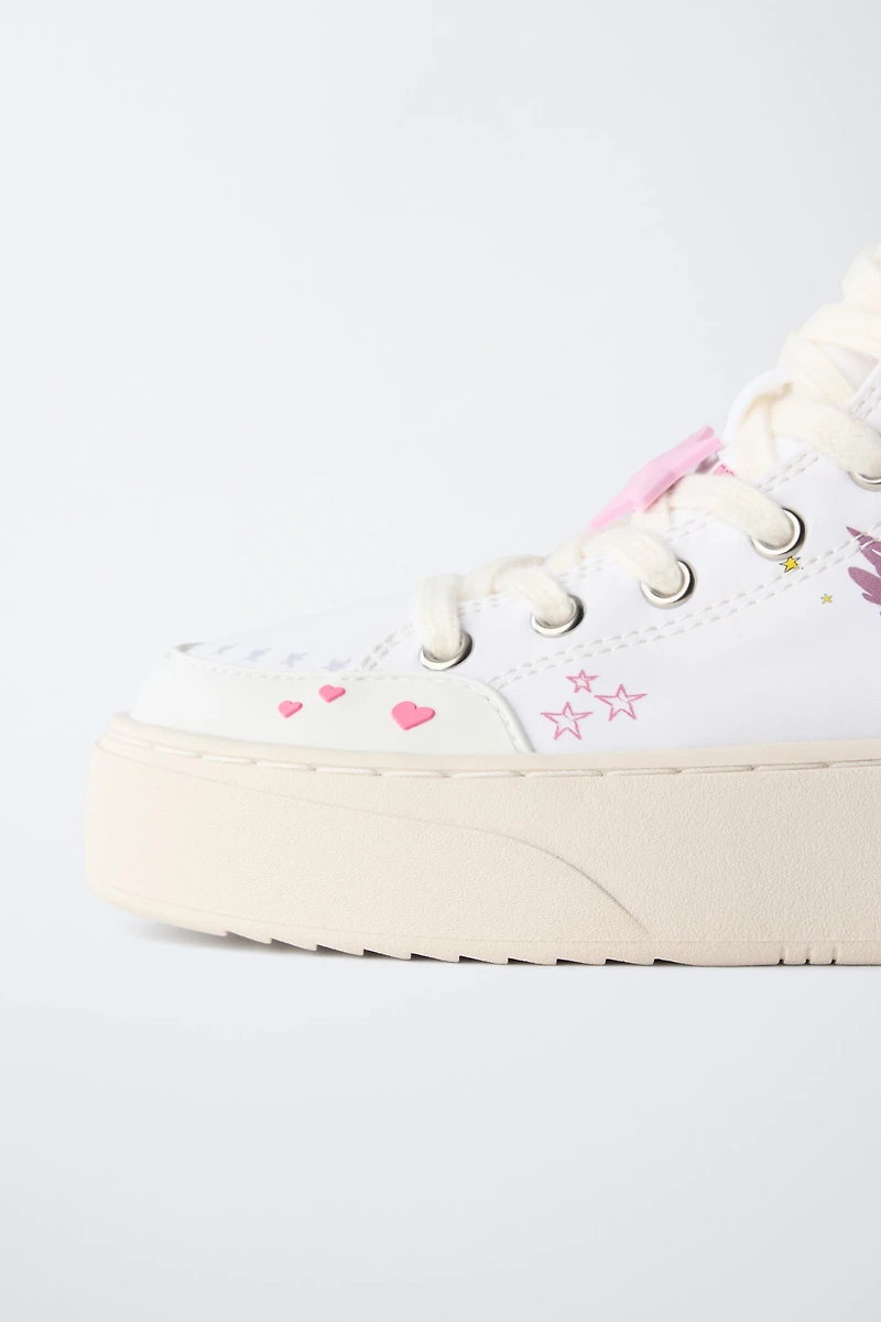 PRINTED HIGH-TOP SNEAKERS