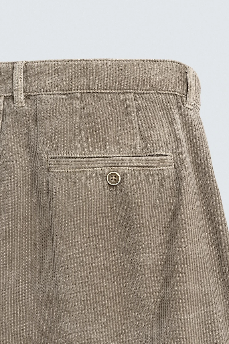 WIDE FIT CORDUROY SHORTS
