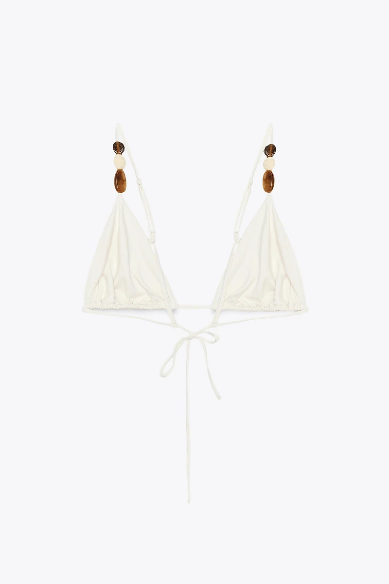 PIECED TRIANGLE BIKINI TOP
