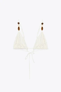 PIECED TRIANGLE BIKINI TOP