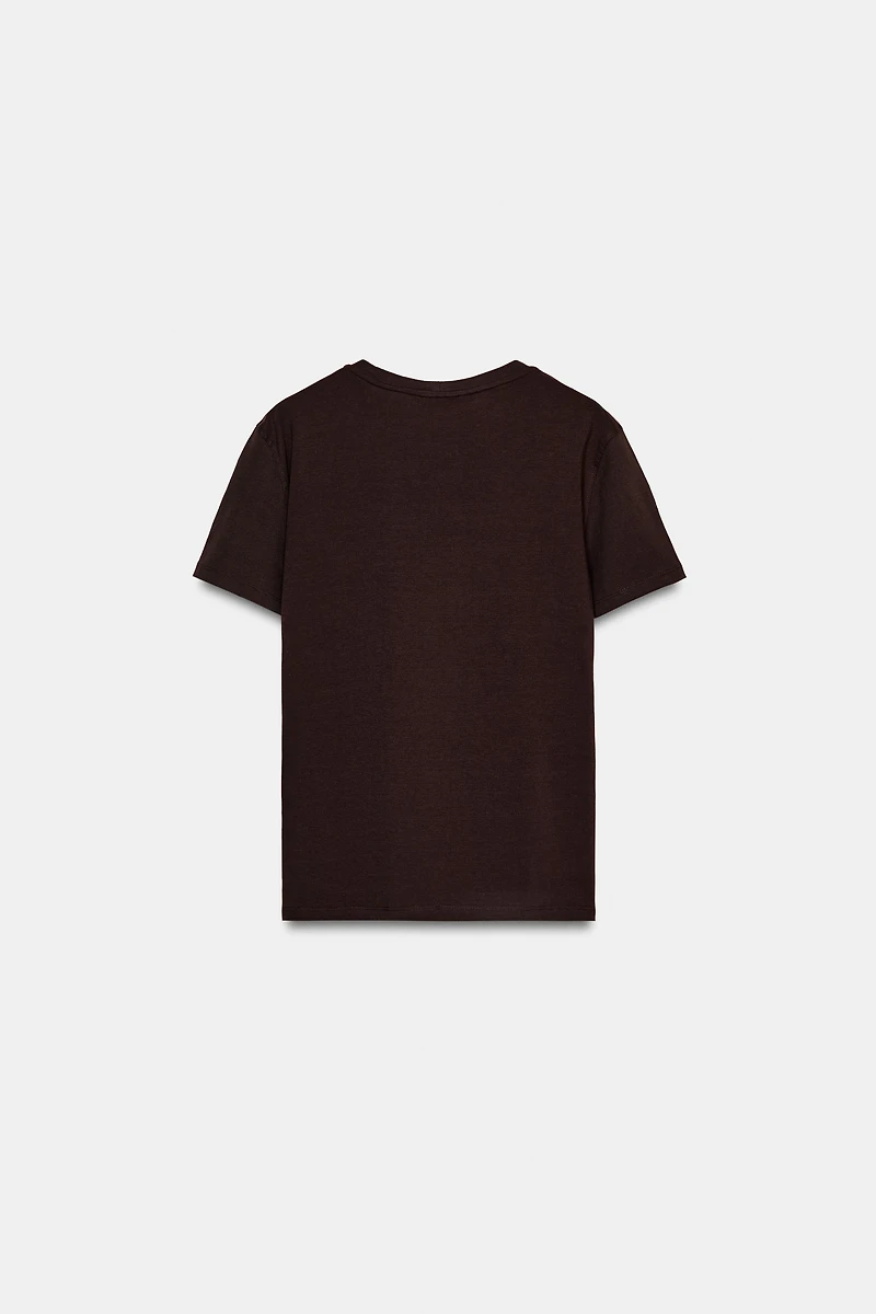 METALLIC PRINT T-SHIRT