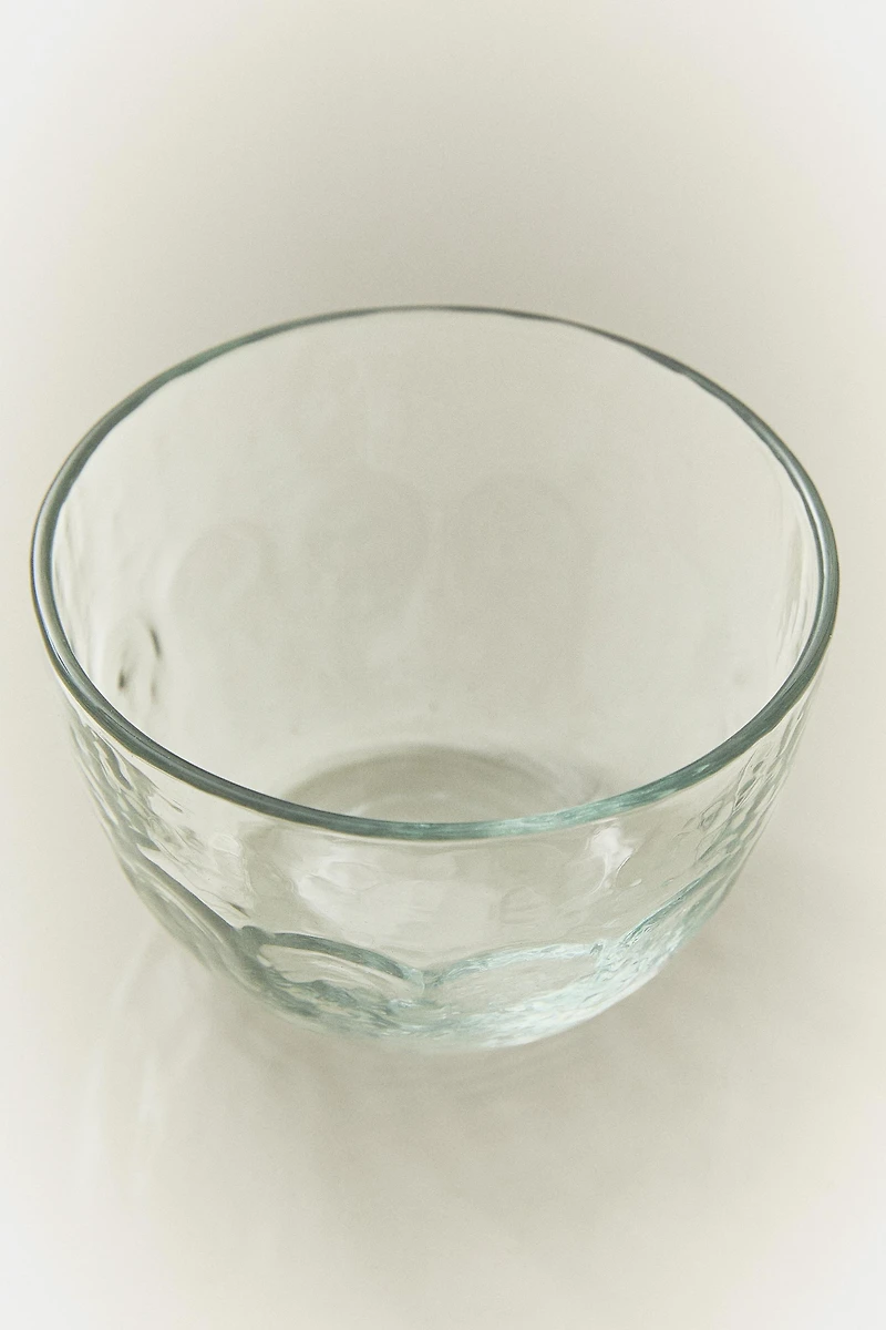 HAMMERED GLASS BOWL