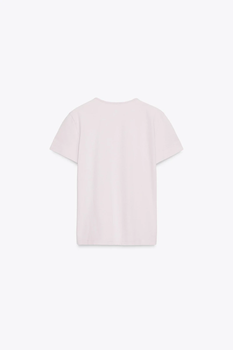 SHORT SLEEVE TEXTURED COTTON T-SHIRT