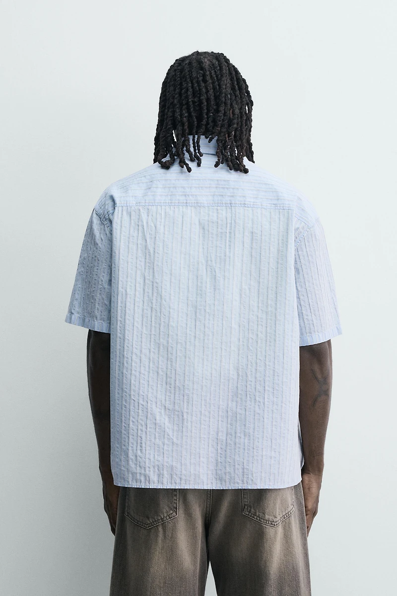 BOXY FIT STRIPED SHIRT