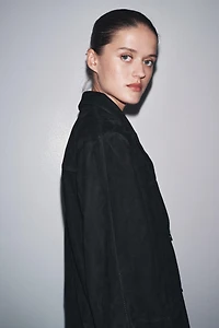 LIMITED EDITION ZW COLLECTION 100% SUEDE OVERSIZE BLAZER