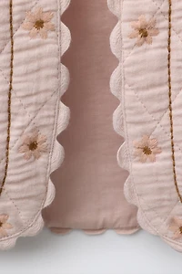 EMBROIDERED FLORAL TEXTURED VEST