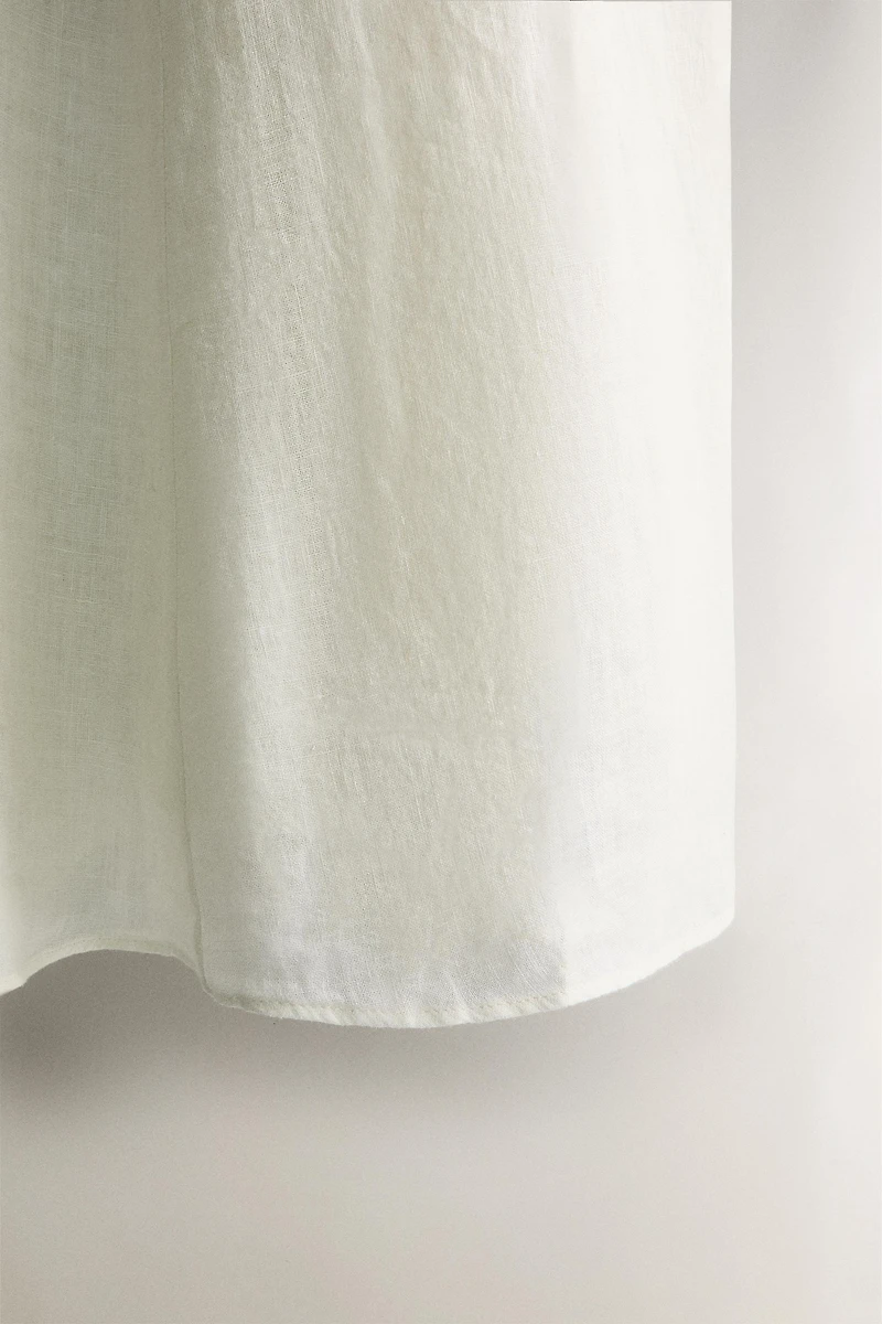 LONG STRAPPY LINEN DRESS