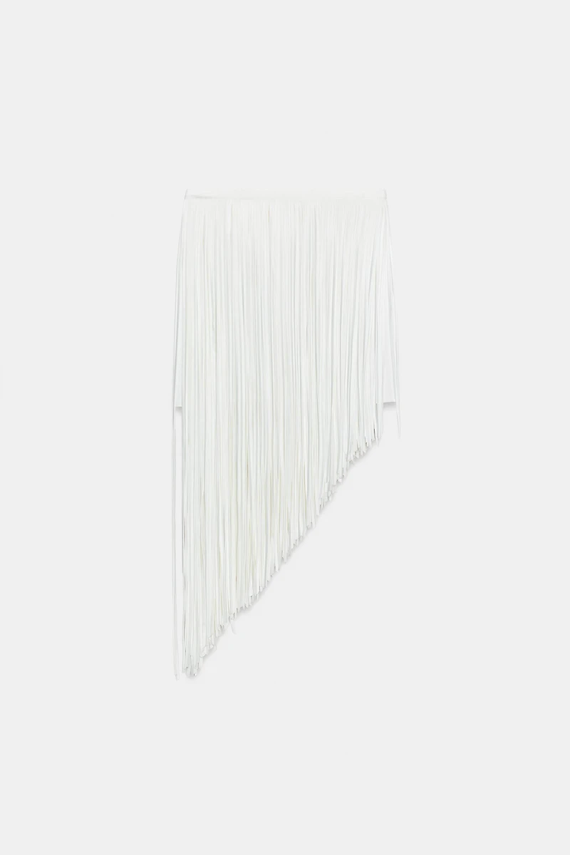 ZW COLLECTION ASYMMETRIC FRINGE SKIRT
