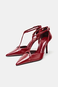 CHAUSSURES À TALONS ET BRIDES EN CUIR