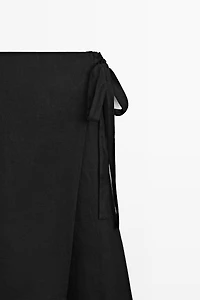 100% linen embroidered skort