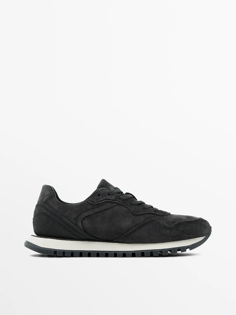 Tennis croûte de cuir bleues