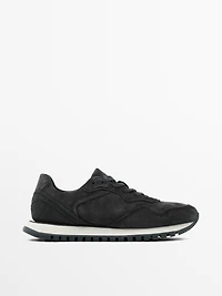 Tennis croûte de cuir bleues