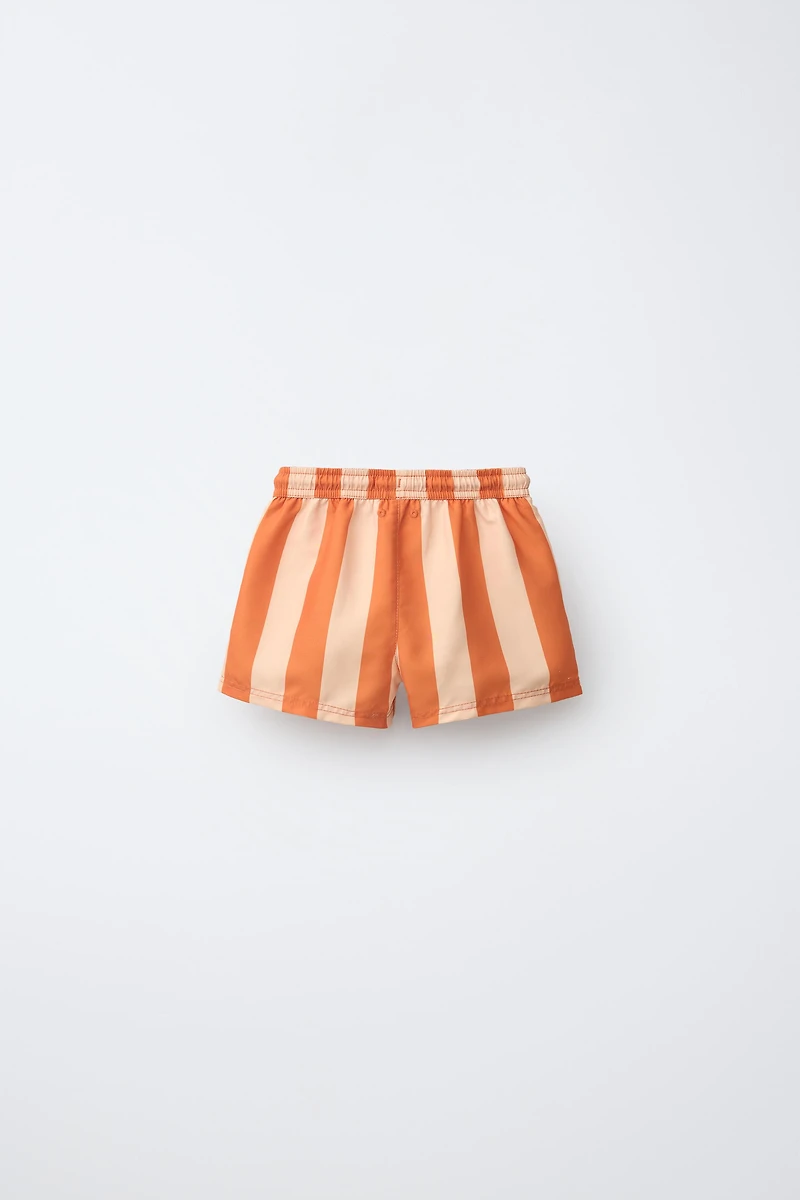 1-6 YEARS / STRIPED SWIM SHORTS