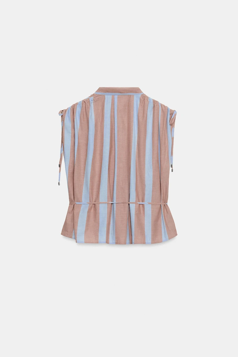 LACED STRIPED SHIRT