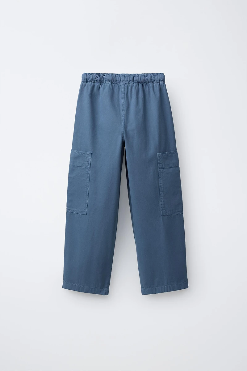PANTALON EN TOILE À POCHES