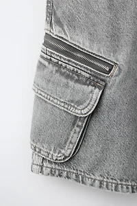 MULTICARGO DENIM SHORTS