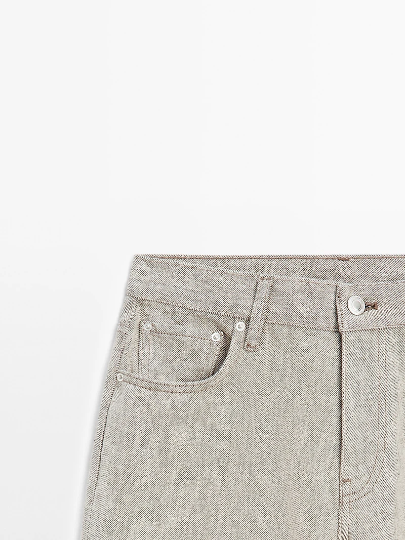 Jean wide leg taille moyenne
