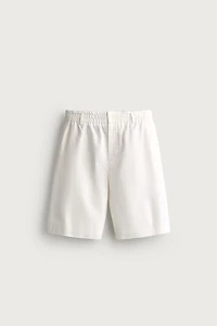 COTTON-LYOCELL WIDE FIT SHORTS