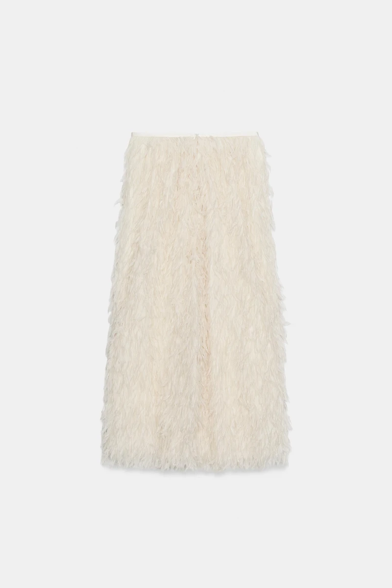 JUPE À PLUMES ZW COLLECTION ÉDITION LIMITÉE