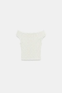 BOAT NECK LACE TOP