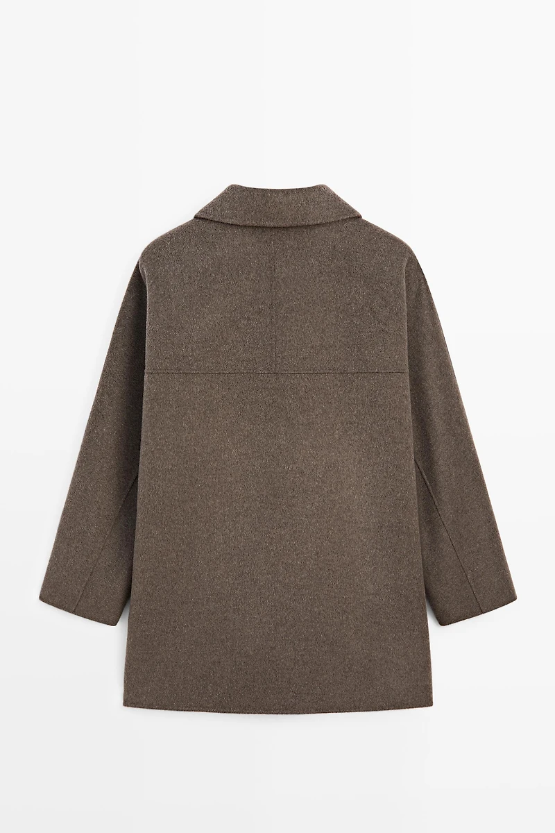 Manteau en mélange de laine chinée