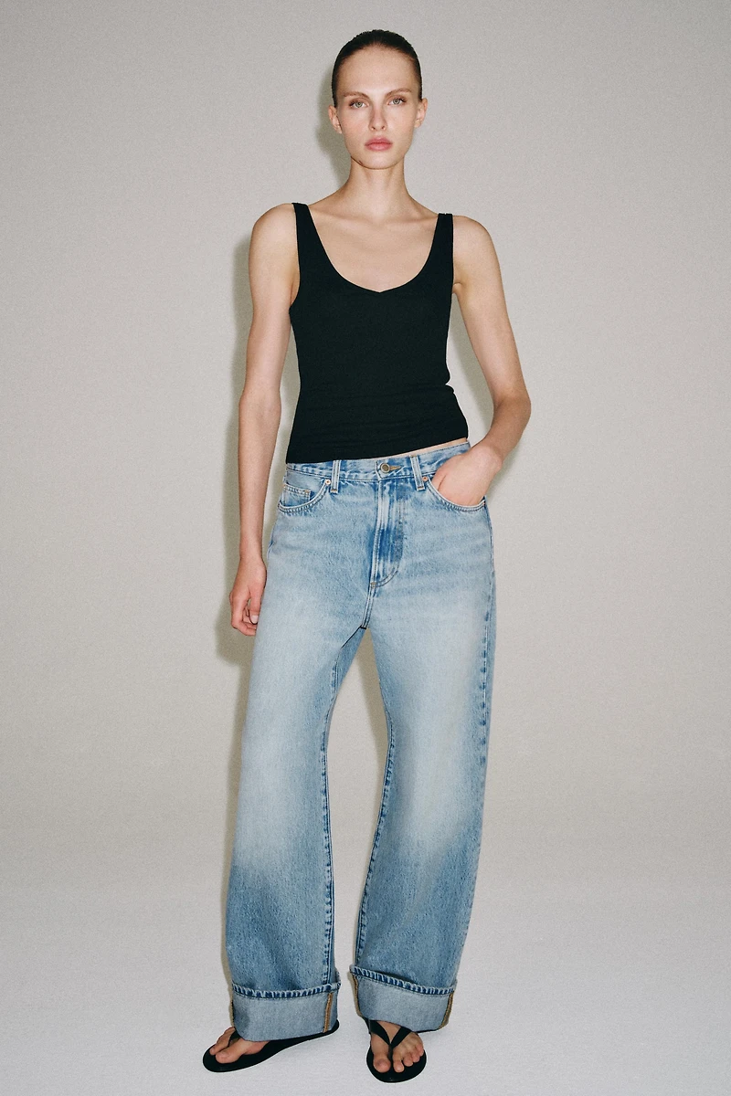 COTTON STRAP TOP