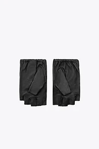 JEWEL LEATHER MITTEN GLOVES