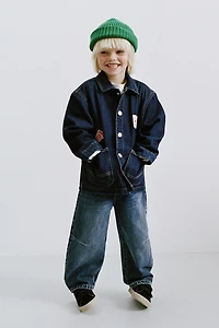 BARREL PLEATED JEANS