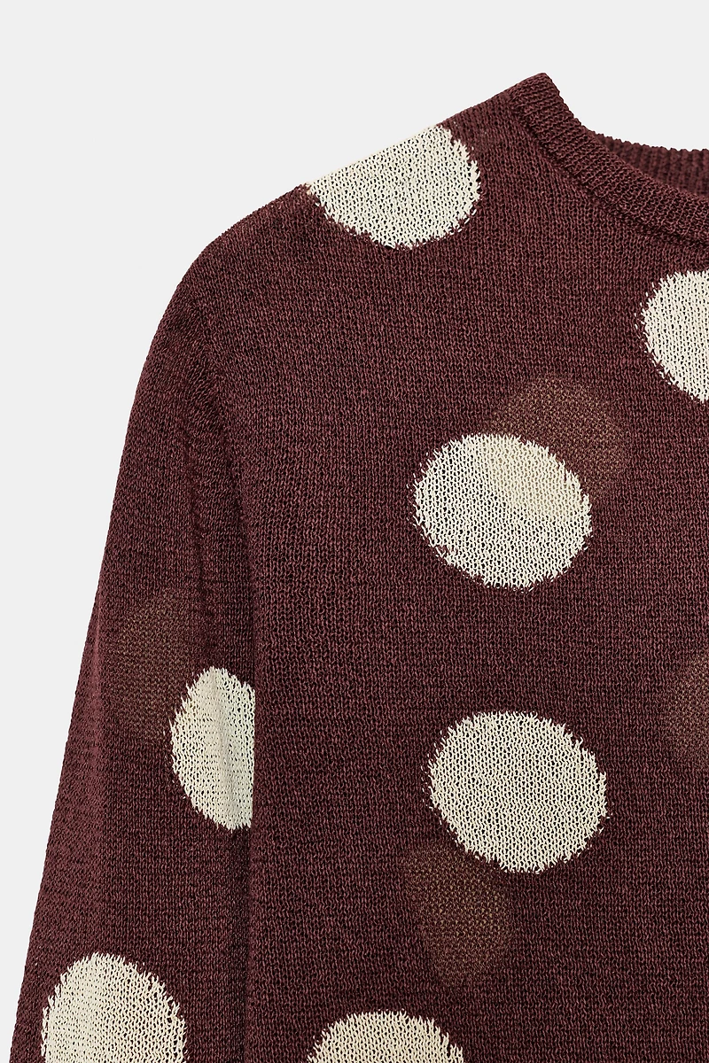 POLKA DOT KNIT TOP