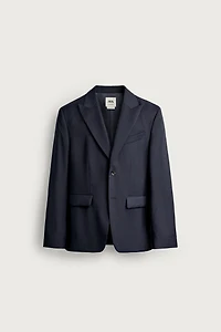 REGULAR FIT 100% WOOL PINSTRIPE SUIT BLAZER