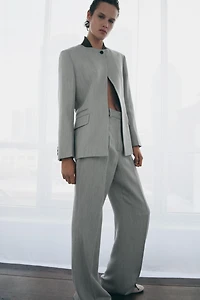 CONTRAST COLLAR BLAZER ZW COLLECTION