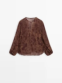 Flowing paisley print blouse