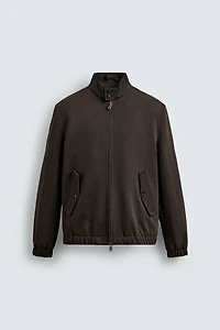 BLOUSON STRUCTURÉ EN LAINE ET COTON