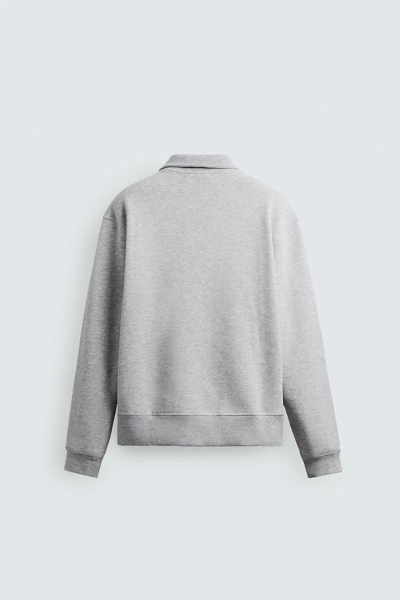 BASIC QUARTER-ZIP SWEATSHIRT