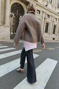 HERRINGBONE SHORT COAT