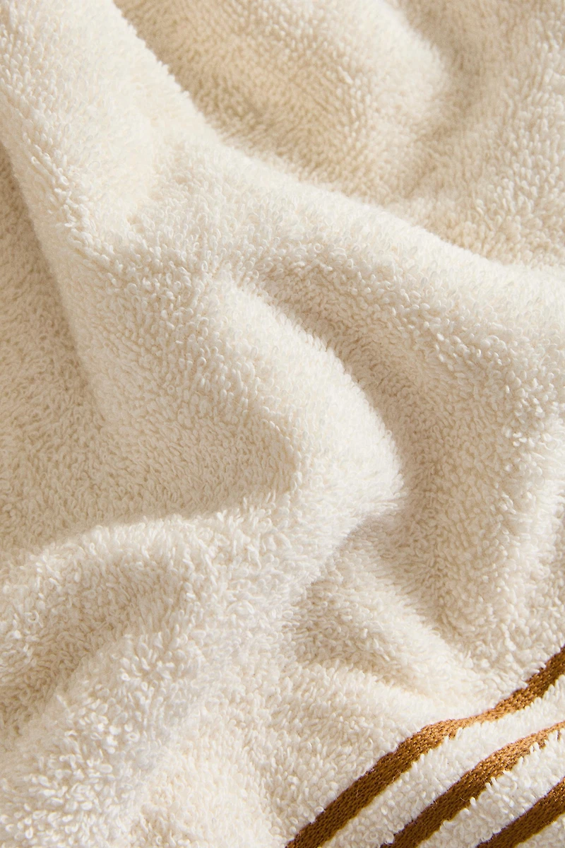 SERVIETTE DE BAIN BORDURE RAYURES