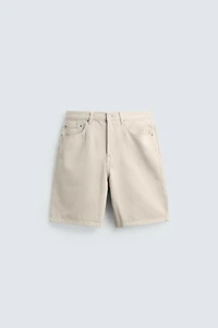 STRAIGHT FIT DENIM SHORTS