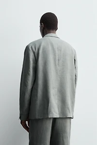 100% LINEN DOUBLE BREASTED SUIT BLAZER