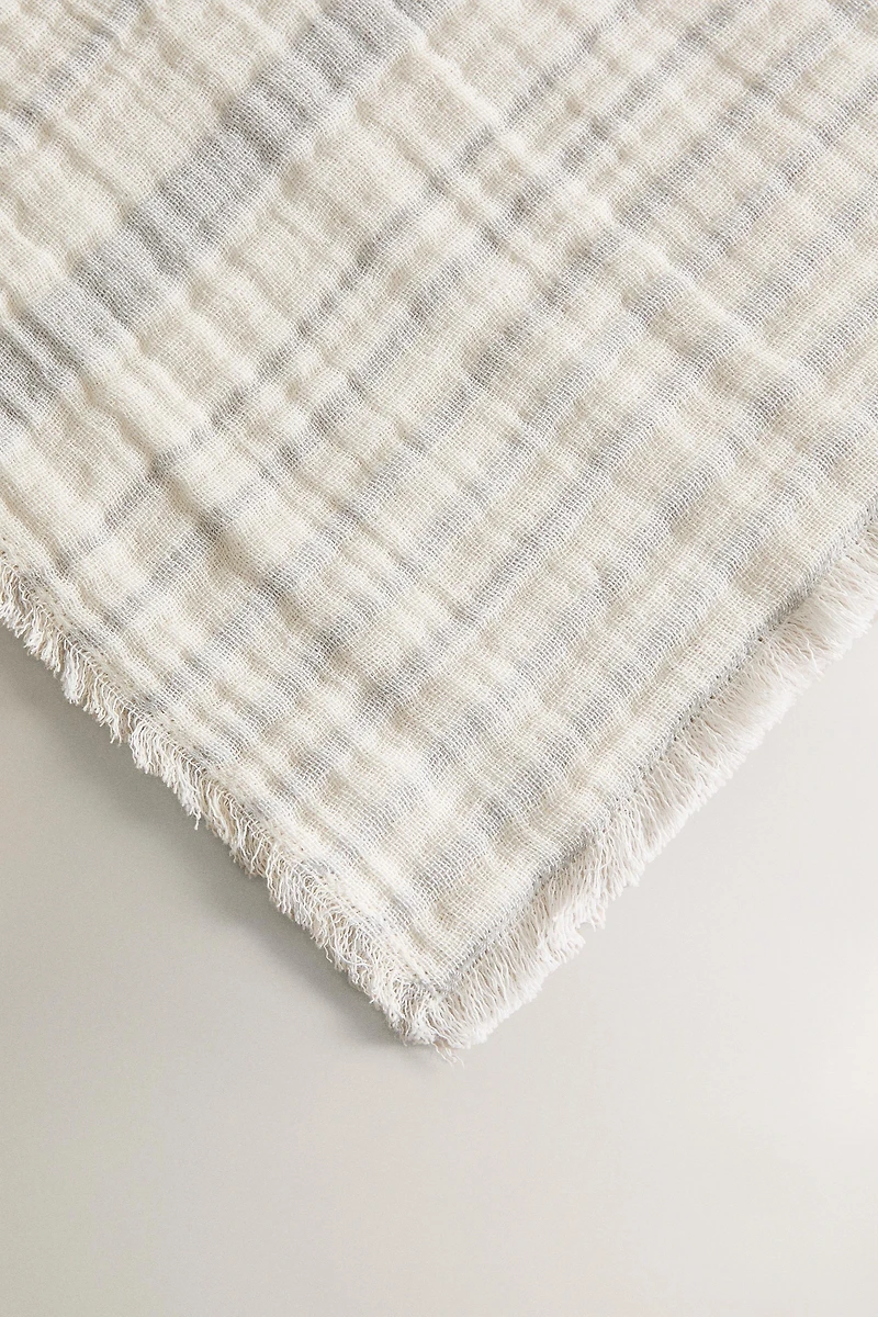 CHILDREN'S STRIPED MUSLIN BLANKET