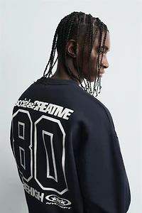 COMBINATION PRINT SWEATSHIRT