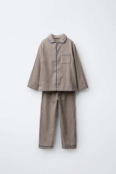 3-6 ANS / PYJAMA EN FLANELLE À CARREAUX VICHY