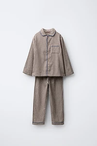 3-6 ANS / PYJAMA EN FLANELLE À CARREAUX VICHY
