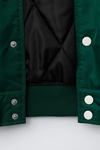 BOMBER JACKET WITH REMOVABLE TEXT HOODIE