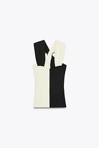 HALTER TOP WITH HARDWARE DETAIL