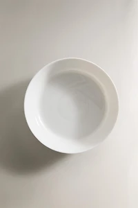WHITE GLASS SOUP PLATE