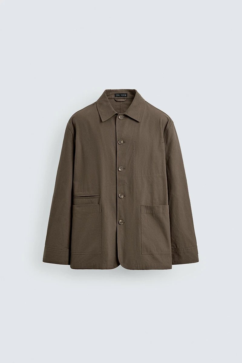 RELAXED FIT COTTON OVERSHIRT