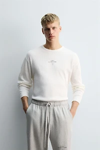 WAFFLE KNIT T-SHIRT X SR_A